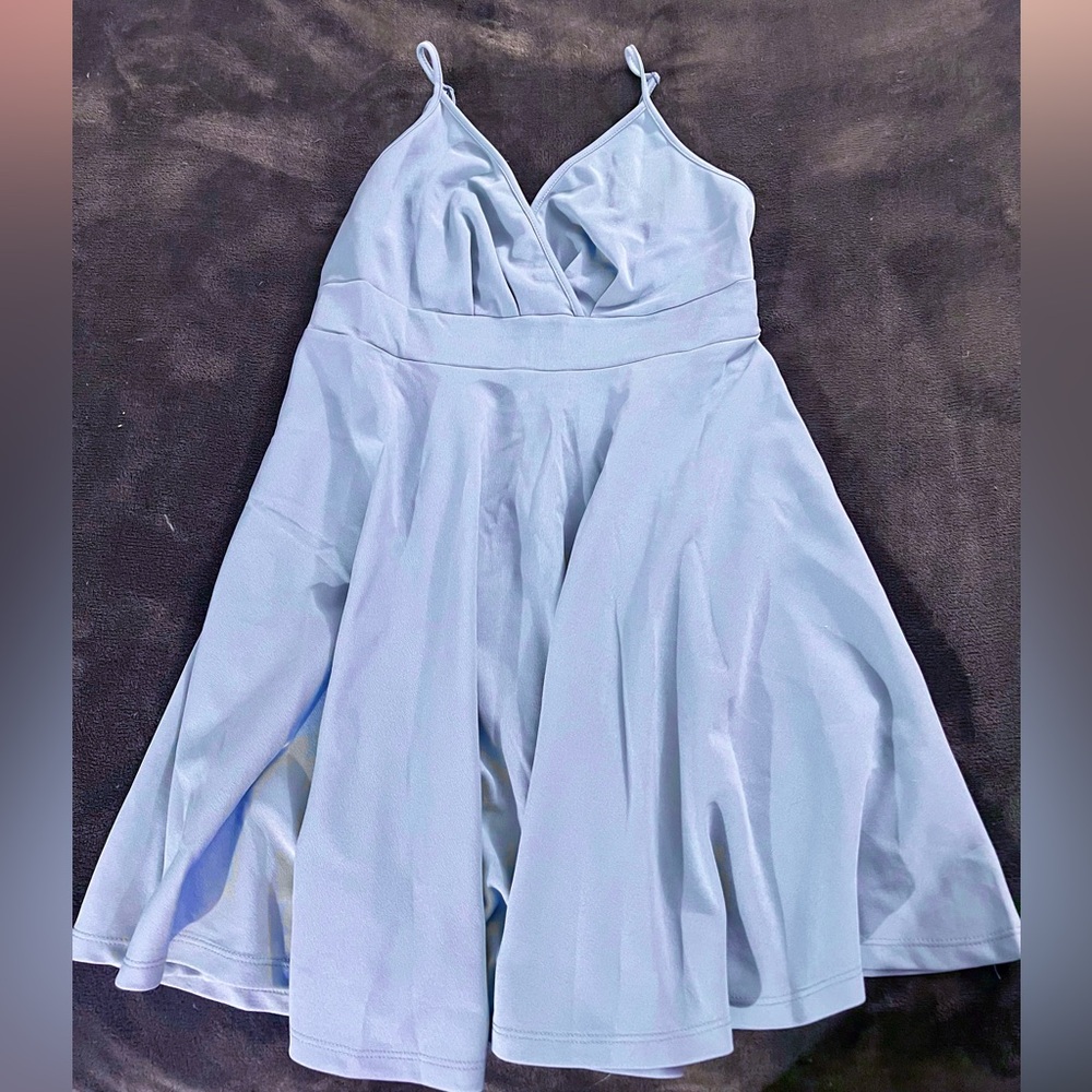 Blue a-line dress